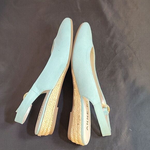 BRAND NEW ANNE KLEIN ESPADRILLE WEDGE SUEDE FLAT PUMP - Picture 6 of 16